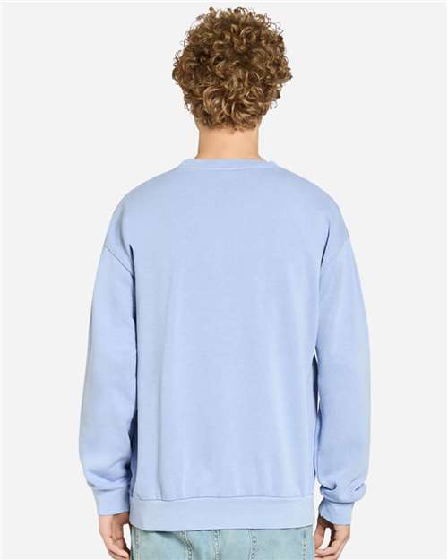 Lane Seven LS16004 Unisex Urban Crewneck Sweatshirt - Pigment Grape Ice - model back