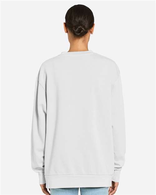 Lane Seven LS16004 Unisex Urban Crewneck Sweatshirt - Pigment Lunar Rock - model back
