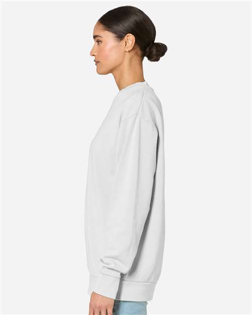 Lane Seven LS16004 Unisex Urban Crewneck Sweatshirt - Pigment Lunar Rock - model side