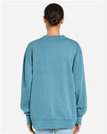 Lane Seven LS16004 Unisex Urban Crewneck Sweatshirt - Pigment Pebble Blue - model back