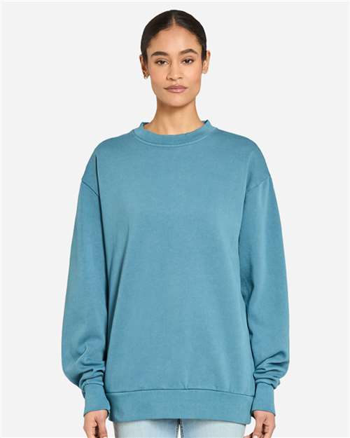 Lane Seven LS16004 Unisex Urban Crewneck Sweatshirt - Pigment Pebble Blue - model front