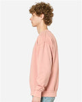 Lane Seven LS16004 Unisex Urban Crewneck Sweatshirt - Pigment Salmon - model side