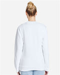 Lane Seven LS16004 Unisex Urban Crewneck Sweatshirt - White - model back