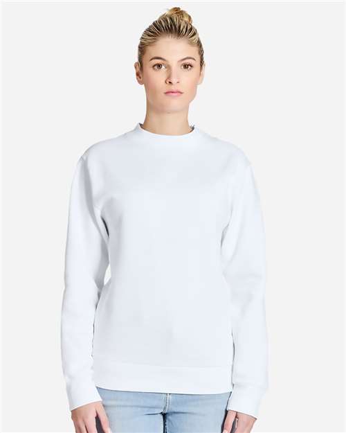 Lane Seven LS16004 Unisex Urban Crewneck Sweatshirt - White - model front