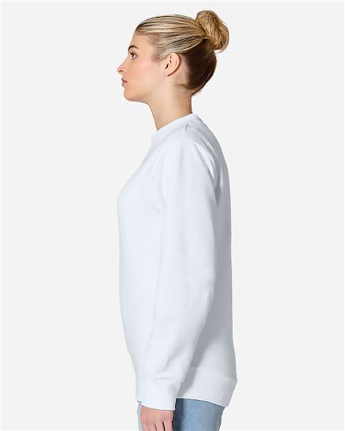 Lane Seven LS16004 Unisex Urban Crewneck Sweatshirt - White - model side