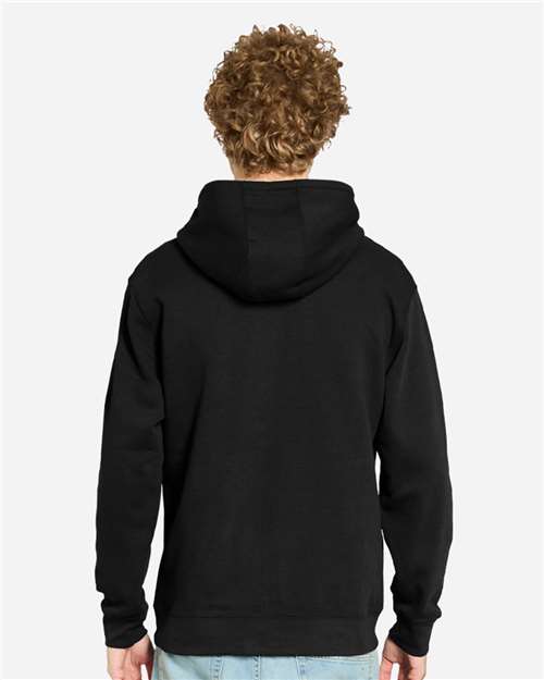 Lane Seven LS14003 Unisex Premium Full-Zip Hoodie Sweatshirt - Black - model back