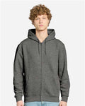 Lane Seven LS14003 Unisex Premium Full-Zip Hoodie Sweatshirt - Charcoal Heather - model front