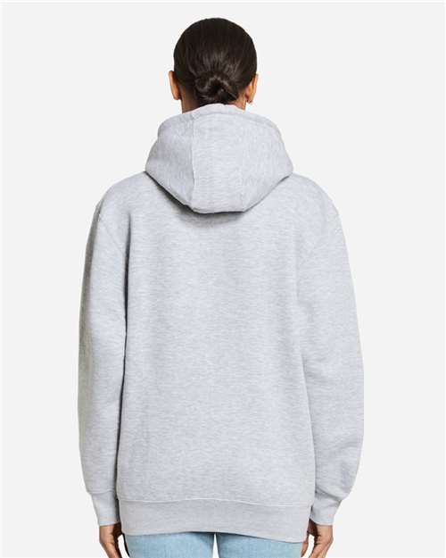 Lane Seven LS14003 Unisex Premium Full-Zip Hoodie Sweatshirt - Heather Grey - model back
