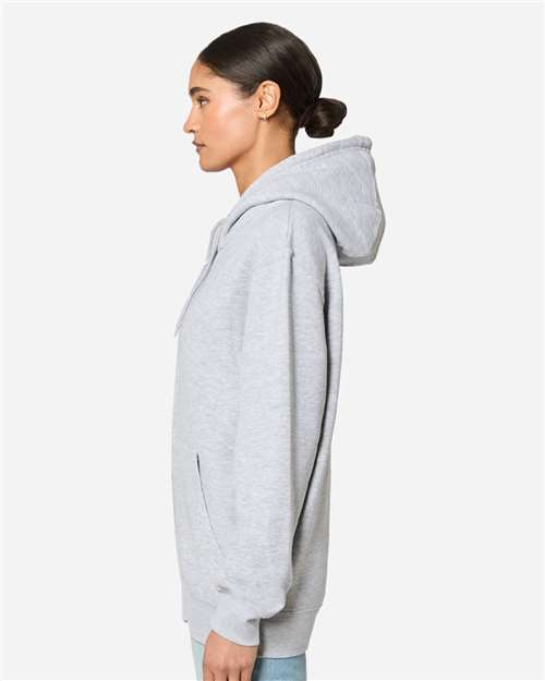 Lane Seven LS14003 Unisex Premium Full-Zip Hoodie Sweatshirt - Heather Grey - model side