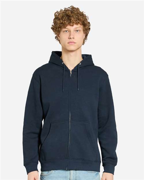Lane Seven LS14003 Unisex Premium Full-Zip Hoodie Sweatshirt - Navy - model front