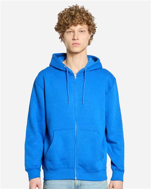 Lane Seven LS14003 Unisex Premium Full-Zip Hoodie Sweatshirt - Royal - model front