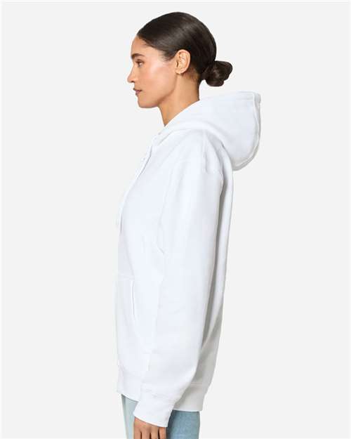 Lane Seven LS14003 Unisex Premium Full-Zip Hoodie Sweatshirt - White - model side