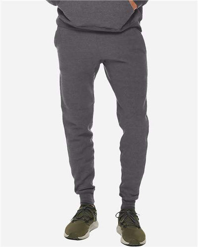 Lane Seven LST006 Unisex Premium Joggers - Charcoal Heather - model front