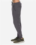Lane Seven LST006 Unisex Premium Joggers - Charcoal Heather - model side