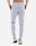 Lane Seven LST006 Unisex Premium Joggers - Heather Grey - model back