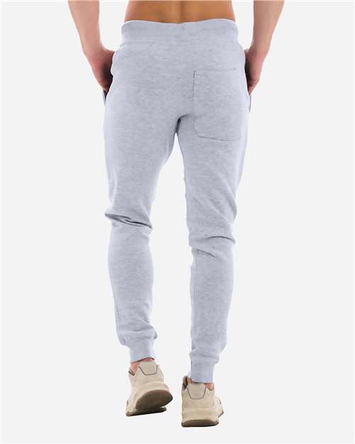 Lane Seven LST006 Unisex Premium Joggers - Heather Grey - model back