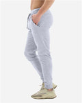 Lane Seven LST006 Unisex Premium Joggers - Heather Grey - model side
