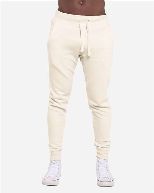 Lane Seven LST006 Unisex Premium Joggers - Sandshell - model front