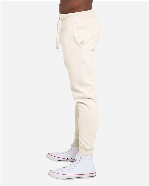 Lane Seven LST006 Unisex Premium Joggers - Sandshell - model side