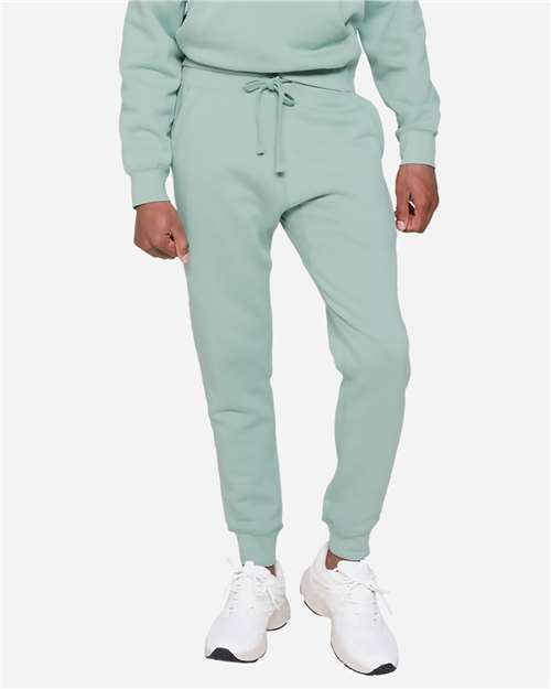 Lane Seven LST006 Unisex Premium Joggers - Seafoam - model front