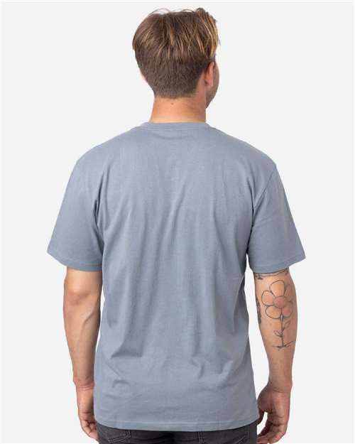 econscious EC1070 Reclaimist Fiber Vibes T-Shirt - Basalt Grey - model back