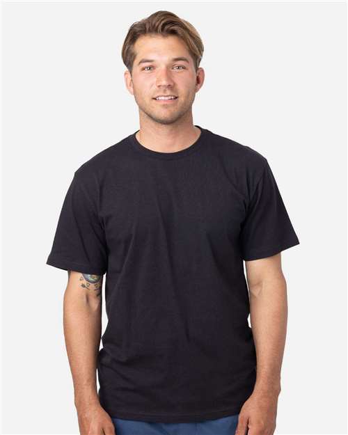 econscious EC1070 Reclaimist Fiber Vibes T-Shirt - Black - model front