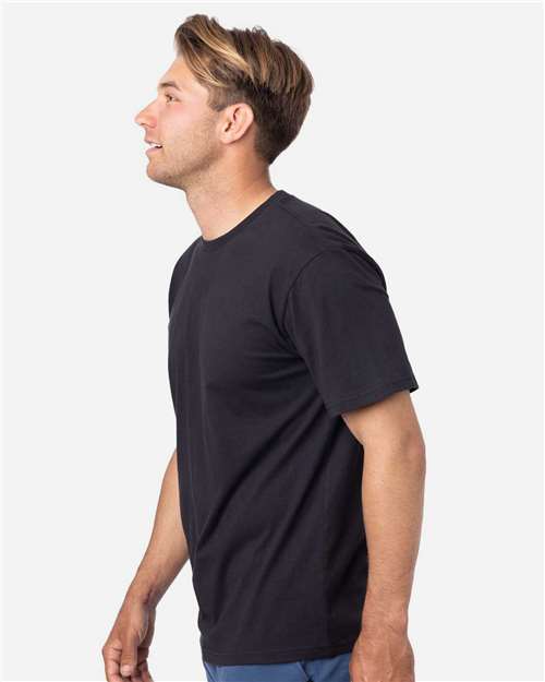 econscious EC1070 Reclaimist Fiber Vibes T-Shirt - Black - model side