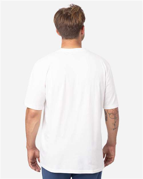 econscious EC1070 Reclaimist Fiber Vibes T-Shirt - White Mist - model back