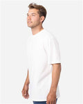 econscious EC1070 Reclaimist Fiber Vibes T-Shirt - White Mist - model side