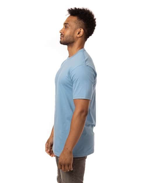 econscious EC1075 Unisex Fashion T-Shirt - Niagara Blue - model side