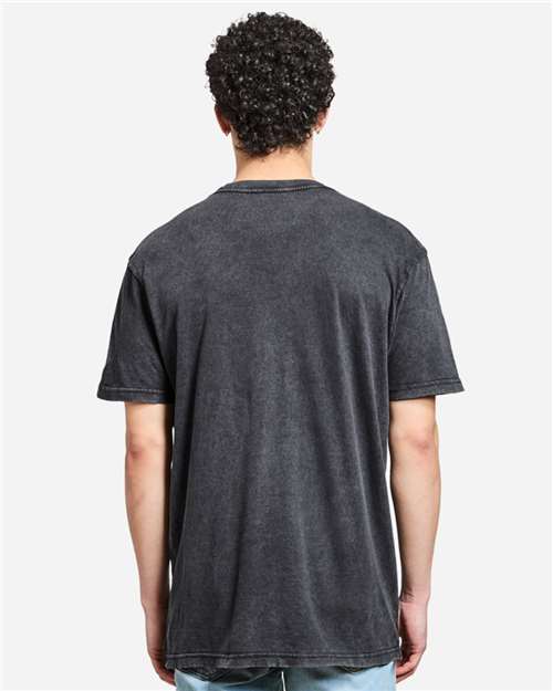 Lane Seven LST002 Unisex Vintage Tee - Vintage Black - model back