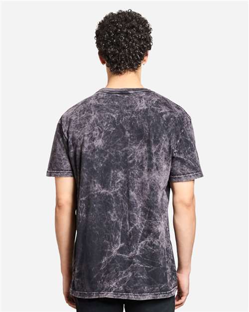 Lane Seven LST002 Unisex Vintage Tee - Cloud Black - model back