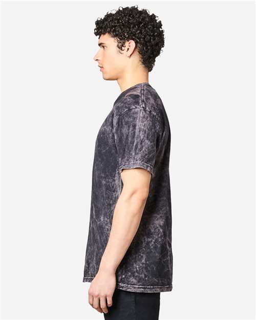 Lane Seven LST002 Unisex Vintage Tee - Cloud Black - model side