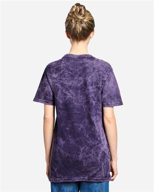 Lane Seven LST002 Unisex Vintage Tee - Cloud Purple - model back