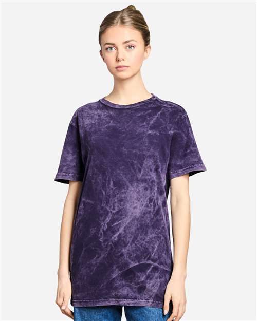 Lane Seven LST002 Unisex Vintage Tee - Cloud Purple - model front