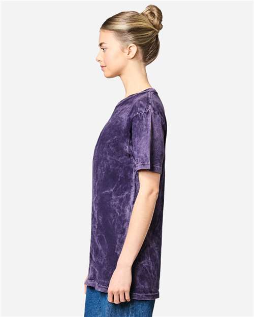 Lane Seven LST002 Unisex Vintage Tee - Cloud Purple - model side