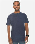 Lane Seven LST002 Unisex Vintage Tee - Vintage Denim - model front