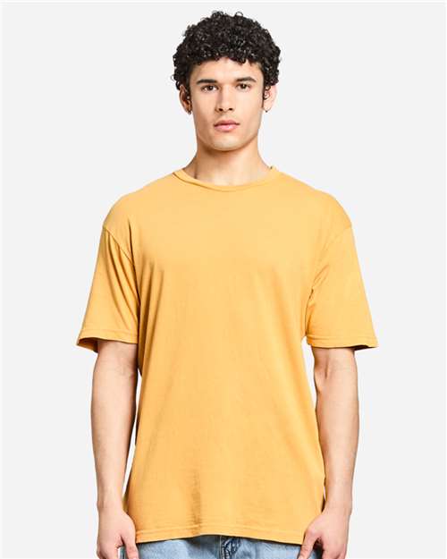 Lane Seven LST002 Unisex Vintage Tee - Vintage Mustard - model front