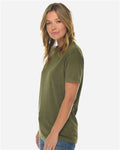 Lane Seven LST002 Unisex Vintage Tee - Vintage Olive - model side