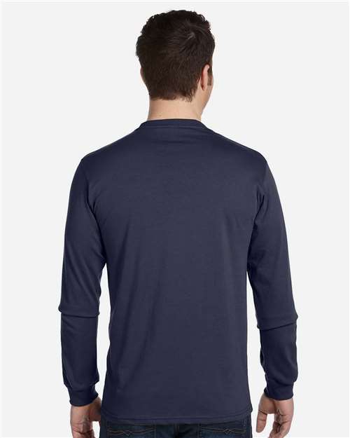 econscious EC1500 Unisex Classic Long Sleeve T-Shirt - Pacific - model back