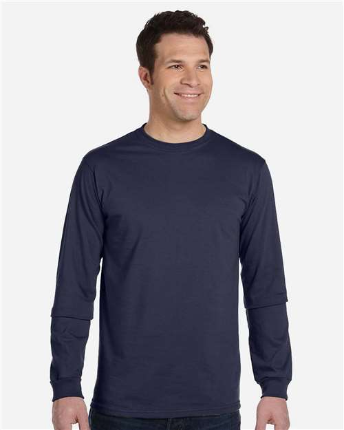 econscious EC1500 Unisex Classic Long Sleeve T-Shirt - Pacific - model front