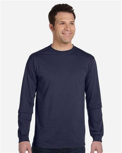 econscious EC1500 Unisex Classic Long Sleeve T-Shirt - Pacific - model front