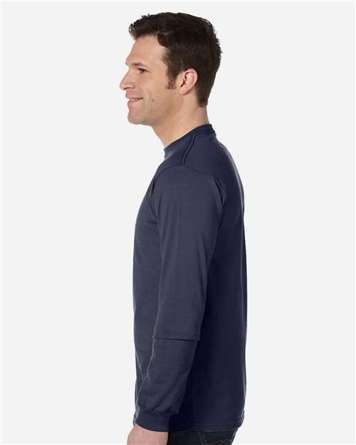 econscious EC1500 Unisex Classic Long Sleeve T-Shirt - Pacific - model side