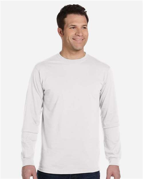 econscious EC1500 Unisex Classic Long Sleeve T-Shirt - White - model front