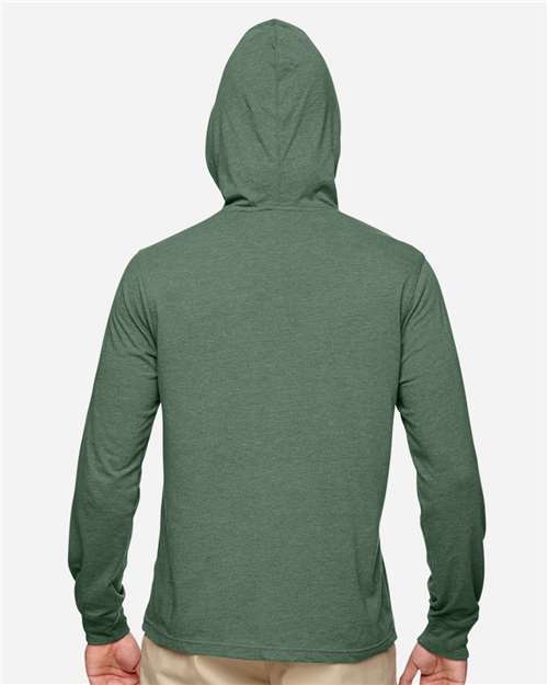 econscious EC1085 Unisex Eco Jersey Pullover Hooded Long Sleeve T-Shirt - Asparagus - model back