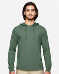 econscious EC1085 Unisex Eco Jersey Pullover Hooded Long Sleeve T-Shirt - Asparagus - model front