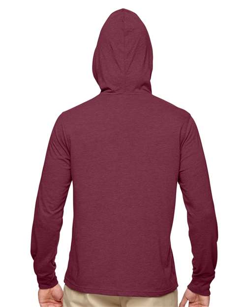 econscious EC1085 Unisex Eco Jersey Pullover Hooded Long Sleeve T-Shirt - Berry - model back