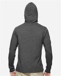 econscious EC1085 Unisex Eco Jersey Pullover Hooded Long Sleeve T-Shirt - Charcoal/ Black - model back