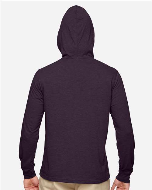 econscious EC1085 Unisex Eco Jersey Pullover Hooded Long Sleeve T-Shirt - Eggplant - model back