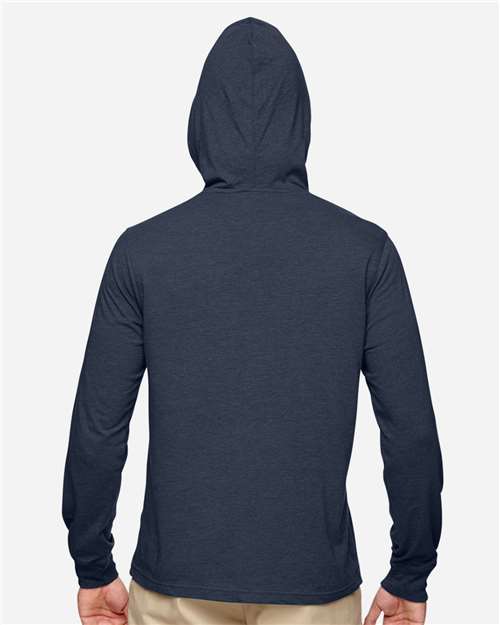 econscious EC1085 Unisex Eco Jersey Pullover Hooded Long Sleeve T-Shirt - Water - model back